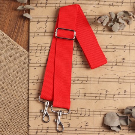 Belt for a marching drum, width 3.8 cm, length 75-145 cm, red-1