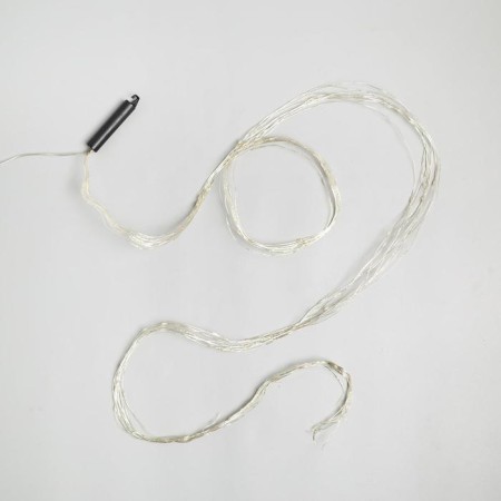 Girlynda "Horse tail" 10 threads of 2 m, IP20, silver thread, 200 LED, warm white glow, 12 V-6