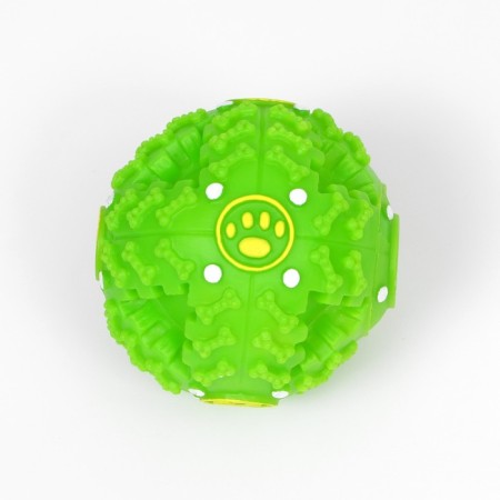 The croaking ball for dogs is large, hard, 9.5 cm, green-2
