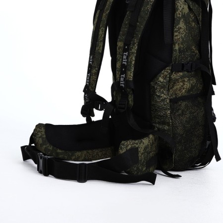 Tourist backpack, TAIF, 90 l, department on the lace, 2 outer pockets, green color-6