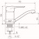 Kitchen mixer "RMS" SL55-004F-15, single-leaf, spout 150 mm, zinc, chrome