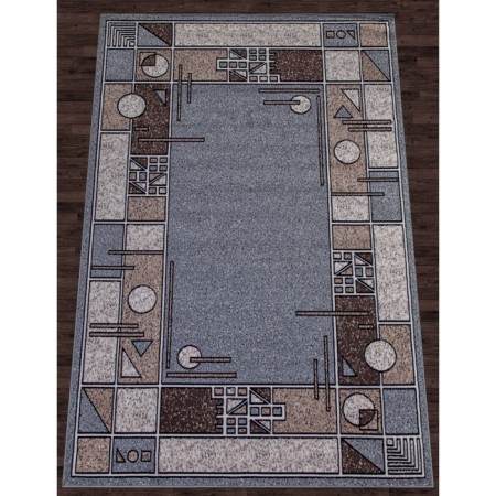 Rectangular carpet Merinos sierra albina, size 150x190 cm, color Blue-Brown 2