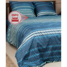 Less Win -linen euro amore mio, size 200x210 cm, 200x215 cm, 70x70 cm - 2 pcs, blue blue color