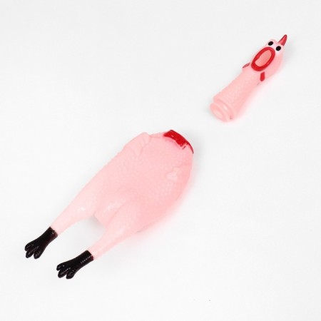 Brying toy "Small chicken" for dogs, 28 cm, pink-3