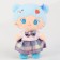 Soft toy "Doll" with strawberries, 25 cm, blue color