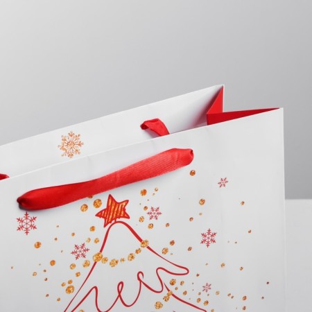 Laminated square Square "Snow New Year!", 30 x 30 x 12cm, New Year-3