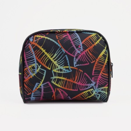 Lightning cosmetic bag, external pocket, black color-1