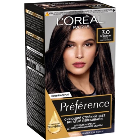 Hair dye l’Oreal Preference Recital "Brazil", tone 3, dark brown