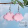 Earrings Metal "Cloud" air, pink color