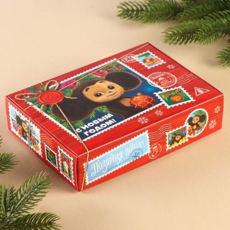 Gift box "Happy New Year!", Cheburashka Parcona, 21x15x5 cm-7