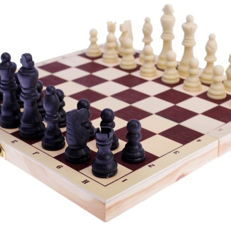 Chess "Levy" + set of checkers as a gift, checkers D-2.6 cm, king H-7.5 cm, pawn H-3.5 cm-3