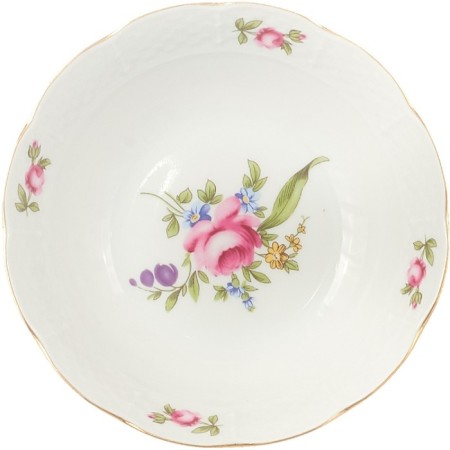 Menuet salad, decor "Meissen flower, gold laying", 13 cm-1