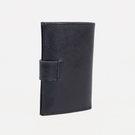 Male purse on the button, department for auto documents, black color-1