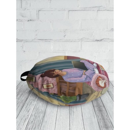 Pillow Siddle "Home Evening", Decorative, D = 52 cm-1