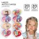 Gift set, hair gum 20 pcs, hairpin crab 20 pcs, gravity farz
