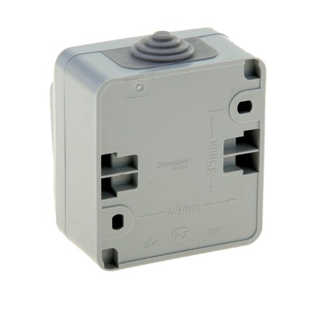 Schetode switch Sche Ba10-042c, 10 A, 2 keys, external, IP44, color gray color-1