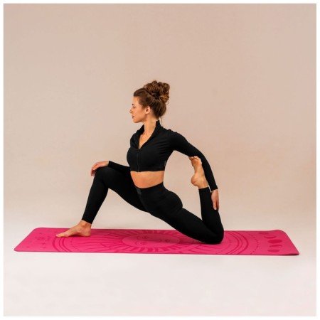 Joga mat, 183x61x0.6 cm, pink color-10
