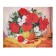 Diamond mosaic with partial filling on the canvas "Summer Bouquet", 50 x 60 cm