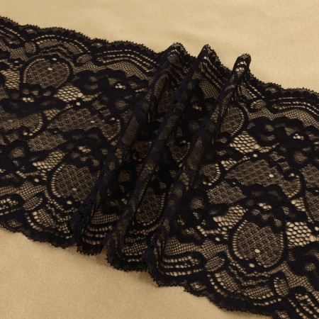 Lace elastic fabric, 220 mm × 2.7 ± 0.5 m, black color-2