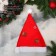 New Year's cap "Snowflake Color" 26x35 cm, red