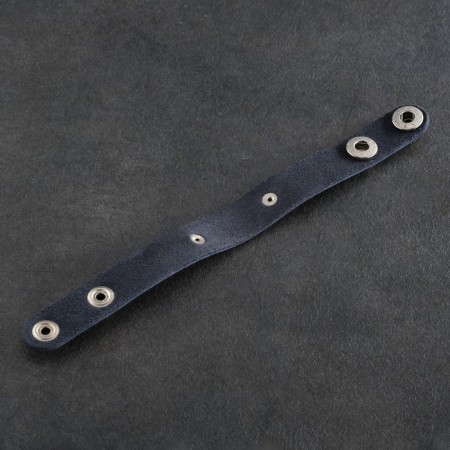 Bracelet "rich", genuine leather, steel-4