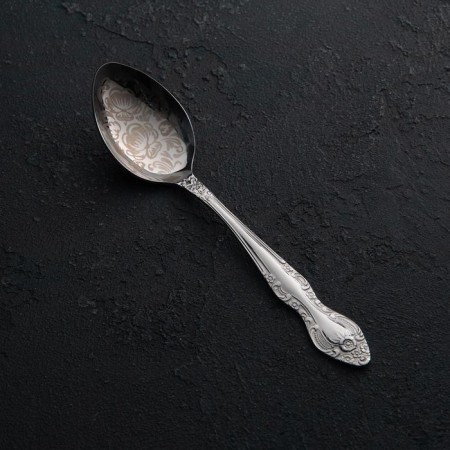 Dessert spoon "Troika", h = 18 cm, thickness 2 mm, art painting