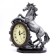 Table clock "Horse", silver color, 40x31x15 cm