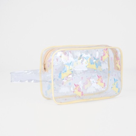 Lightning cosmetic bag, beige color