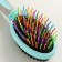 Bilateral brush - comb with wavy teeth, middle, 6 x 19 cm, mint