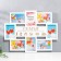 Multi -family "Family" collage in 8 photos 10x15 cm, white with gold