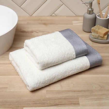 Tenle Love Life "Honey" 50*90 cm, milk, gray, 100% hl, 450 g/m2