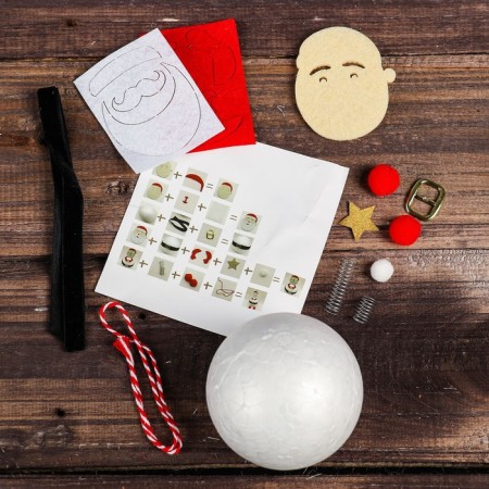 Set for creativity - Create the Christmas tree decoration "Surrounding Santa Claus"-2