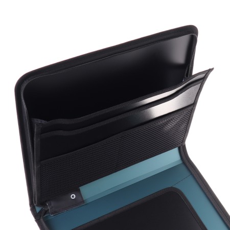 A4 lightning folder, 2 compartments, calligrata, 350 x 282 x 33 mm, plastic, 4 pockets, business class, green metallic-7