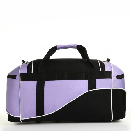 Sports bag, lightning department, 3 outer pockets, long belt, black/lavender color-1
