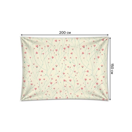 Decorative panel with photo printing "Blooming Love", horizontal, size 150x200 cm-1