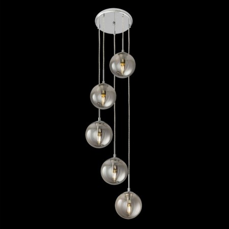 Suspended lamp Citilux "Tommy" CL102050, 36x36x56 cm, 5x40W, E14, gray color-1