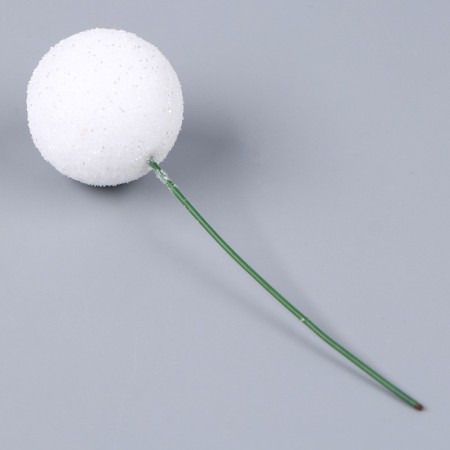 Figure for crafts and decor on the “ball” wire, set of 20 pcs., Size 1 pc. - 2.5 × 7 cm, white color-1