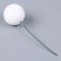 Figure for crafts and decor on the “ball” wire, set of 20 pcs., Size 1 pc. - 2.5 × 7 cm, white color