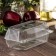 The plastic disposable container with an insoluble lid pr-K-025 "A", 400 ml, rectangular, 21.7 × 11.5 × 8.3 cm, internal 19.3 × 8.7 × 7.9 cm, 280 pcs UP