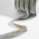 Rhinestones and chain is thermoclayes, width - 9 mm, 4.5 ± 0.5 m, silver color