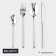 A set of cutlery of stainless steel Magistro "Versailles", 4 objects, silver color