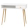 Written table with a box and an open niche, 900 × 450 × 760 mm, white color