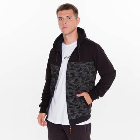 Male costume (sweatshirt, trousers), black color, size 54-3