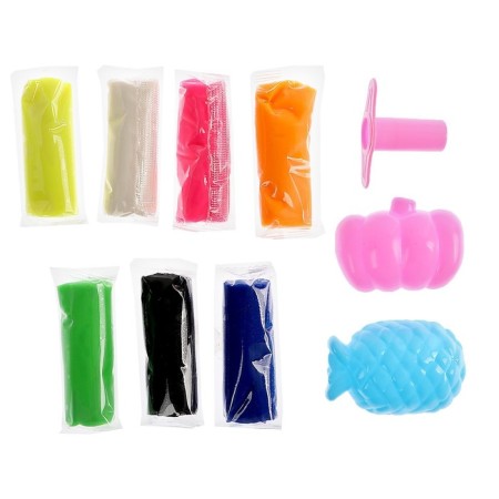 Modeling dough, 7 colors, 190 grams, 2 molds, syringe, mix color-3