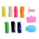 Modeling dough, 7 colors, 190 grams, 2 molds, syringe, mix color