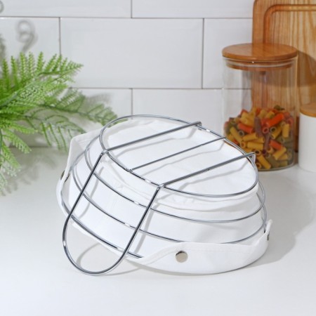 Board for bread, 23.5 × 24 × 11.5 cm, chrome-2