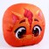 The pillow is round "Dracosha", orange