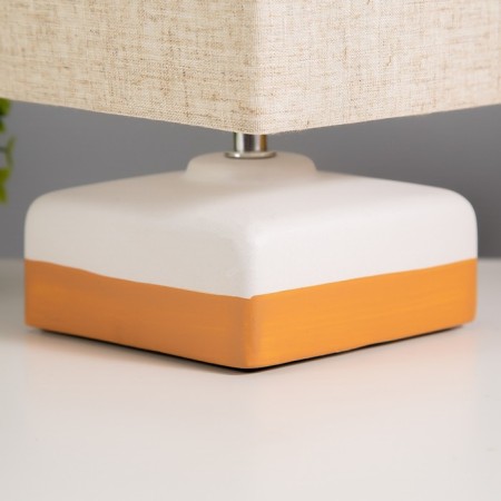 Bertin table lamp 1x40W E14 pr-1,6M white/Bezh 15x15x23.5cm-3