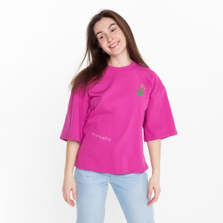 Female T -shirt, fuchsia color, size 50-1