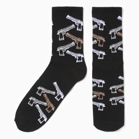 Male socks "Pistols" p. 41-44 (27-29 cm), black
